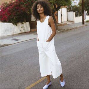 Ilana Kohn Large White Linen Milo Jumpsuit